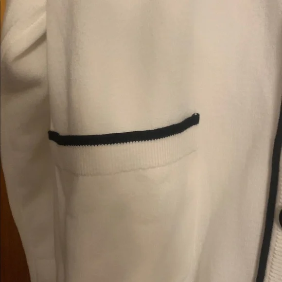 Karl Lagerfeld Ivory Cardigan with Ebony Accents(in spare room) - Picture 7 of 11